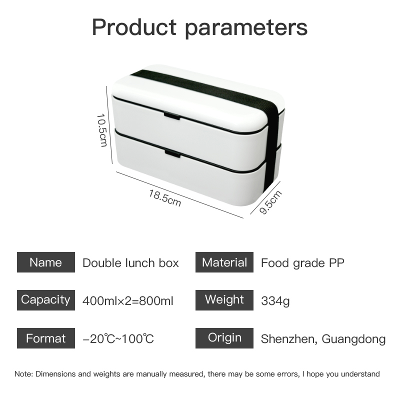 PP plastic strap double - layer patent bento box