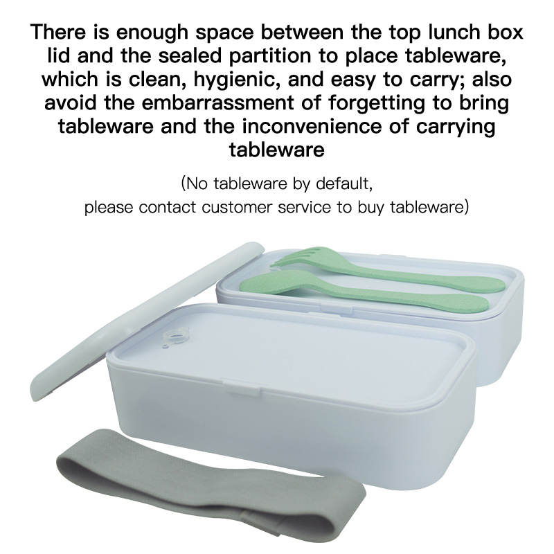 PP plastic strap double - layer patent bento box