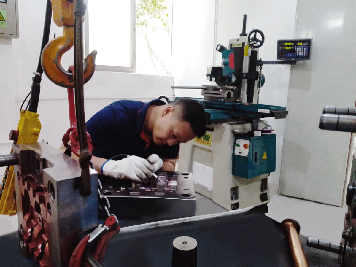 The mold house master is busy developing new molds 