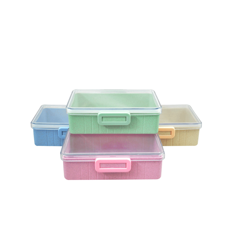 Single layer straw material lunch box