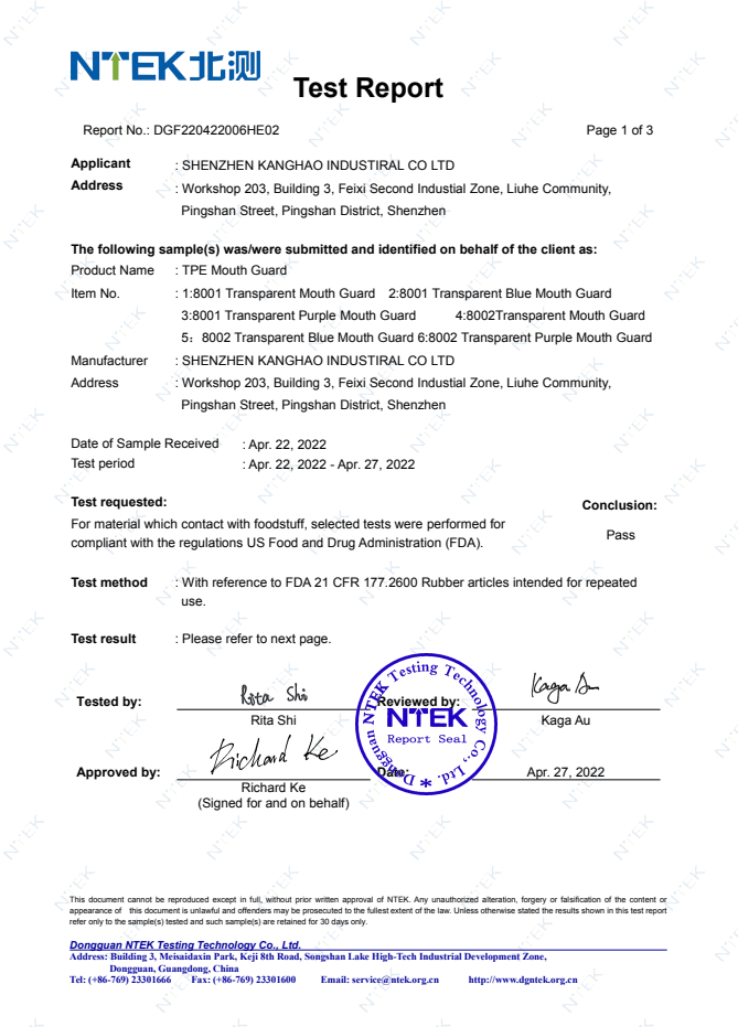 2022 FDA TPE Test report 