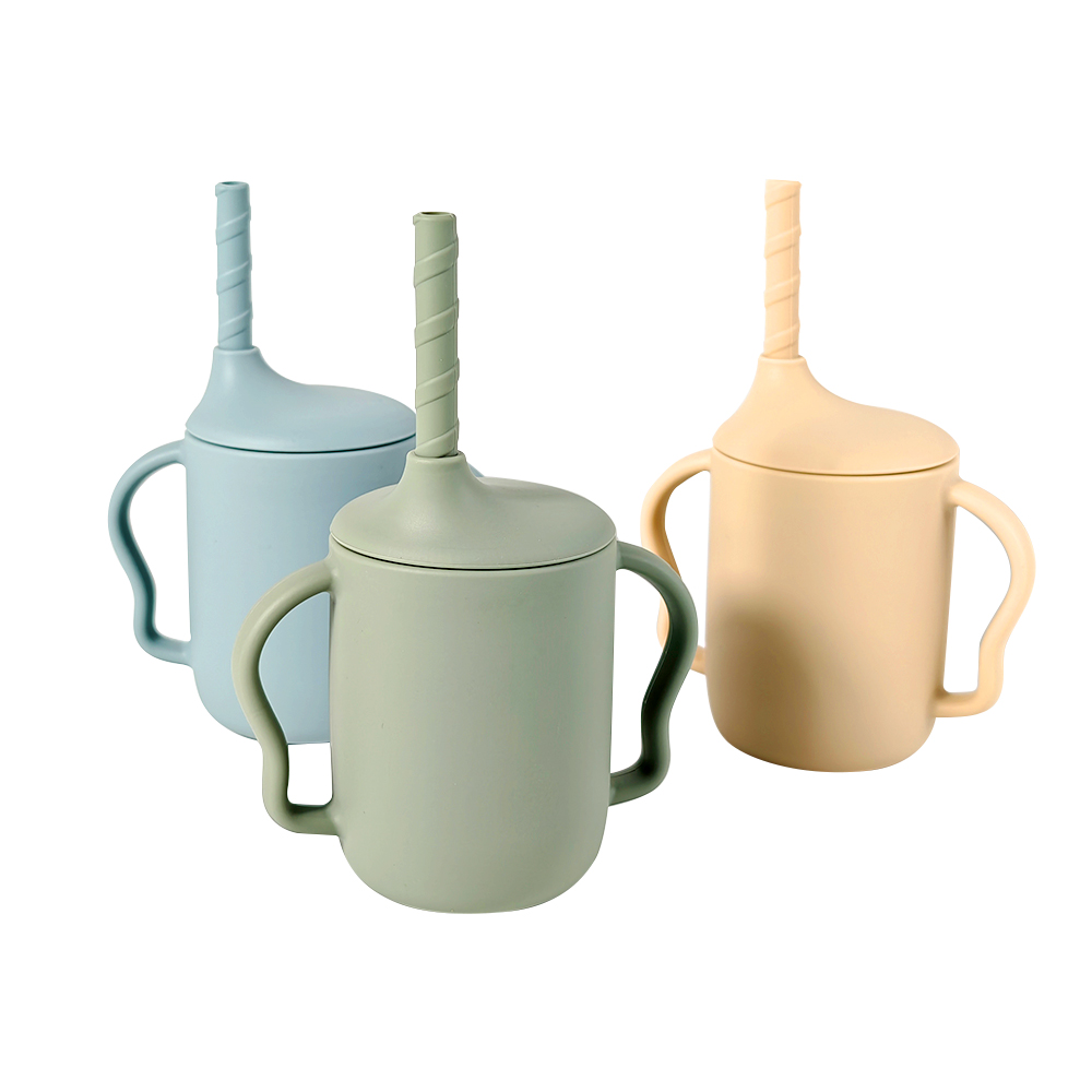 Silicone Baby Cups With Lids, Silicone Trainer Cup Toddler for Boys and Girls