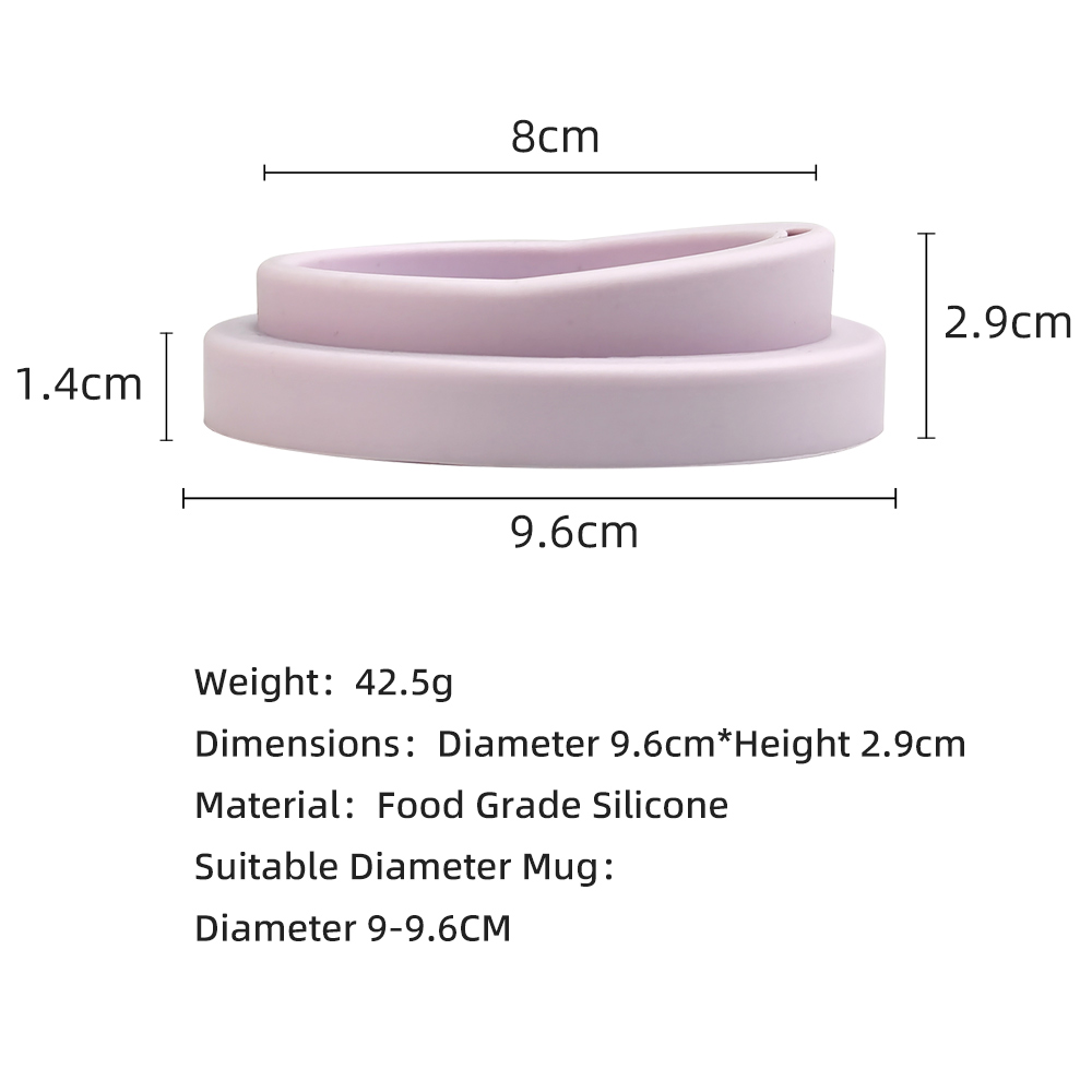 D 9.6 unbreakable Reusable Coffee Mug cup lid6