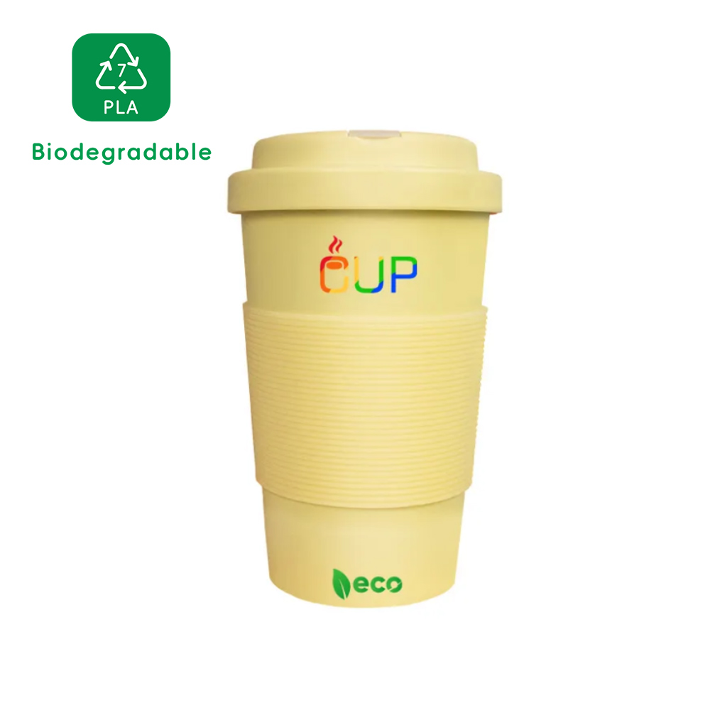 KHB04006-350 ml PLA silica gel spiral mouth cup with cover