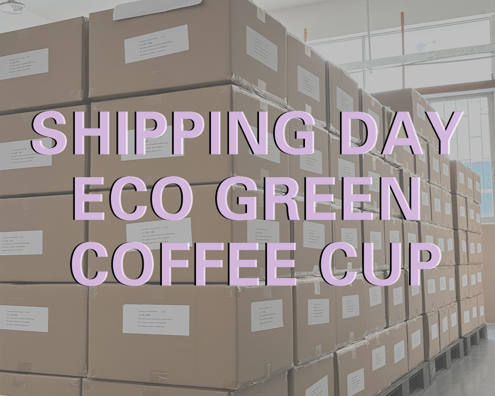Shipping day Eco green coffee cup