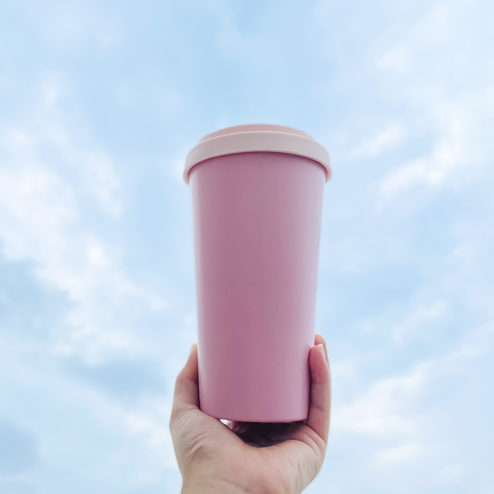 large capacity 600ml reusable bamboo fiber cups with silicone lid