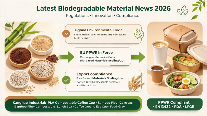 Latest Updates of Biodegradable Materials 2026 | PLA & Bamboo Fiber Compostable Tableware Compliance Trend