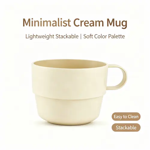 220ml BPA-Free Stackable PP Plastic Mug