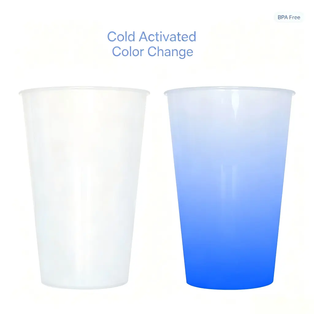 Reusable Custom Color Changing Plastic Cup